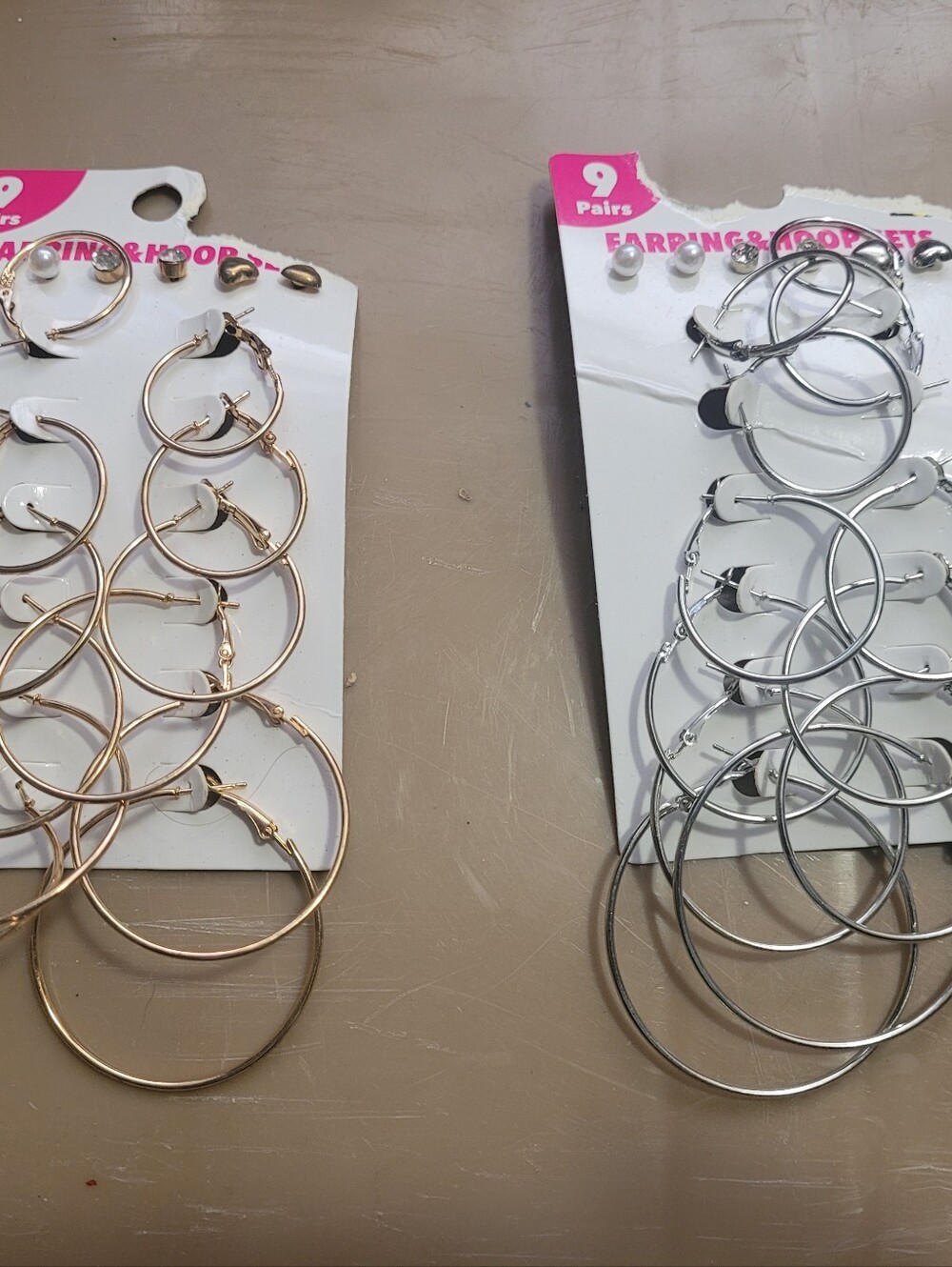 Multi-Pair Hoop Earring Set - Gold & Silver 18 Pack